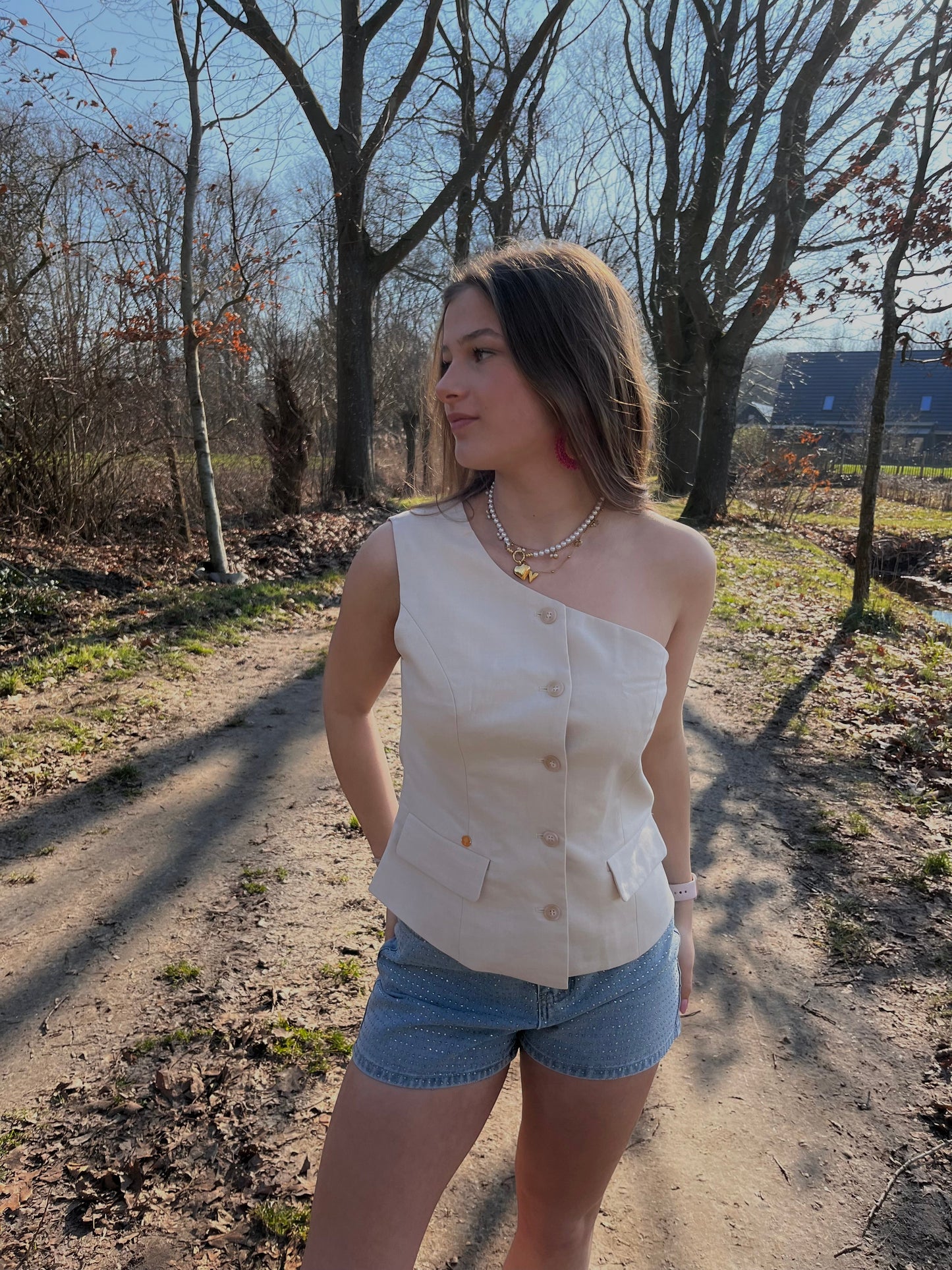 Gilet off shoulder