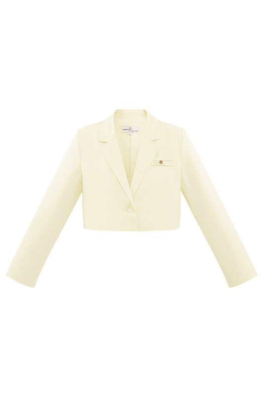 Cropped blazer Creme